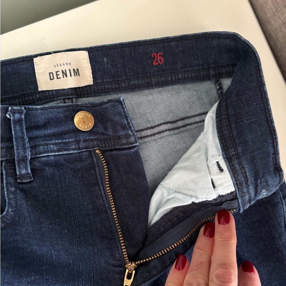 Sezane Classic Fit Dark Blue Jeans size 25 - Picture 8 of 10